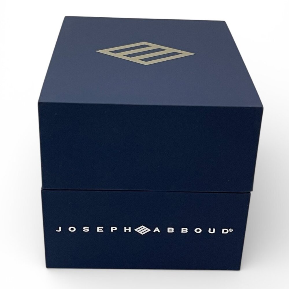 Joseph Abboud Silver-Tone, Blue Strap, Blue Dial, Mens Watch In Original Box - Picture 3 of 13
